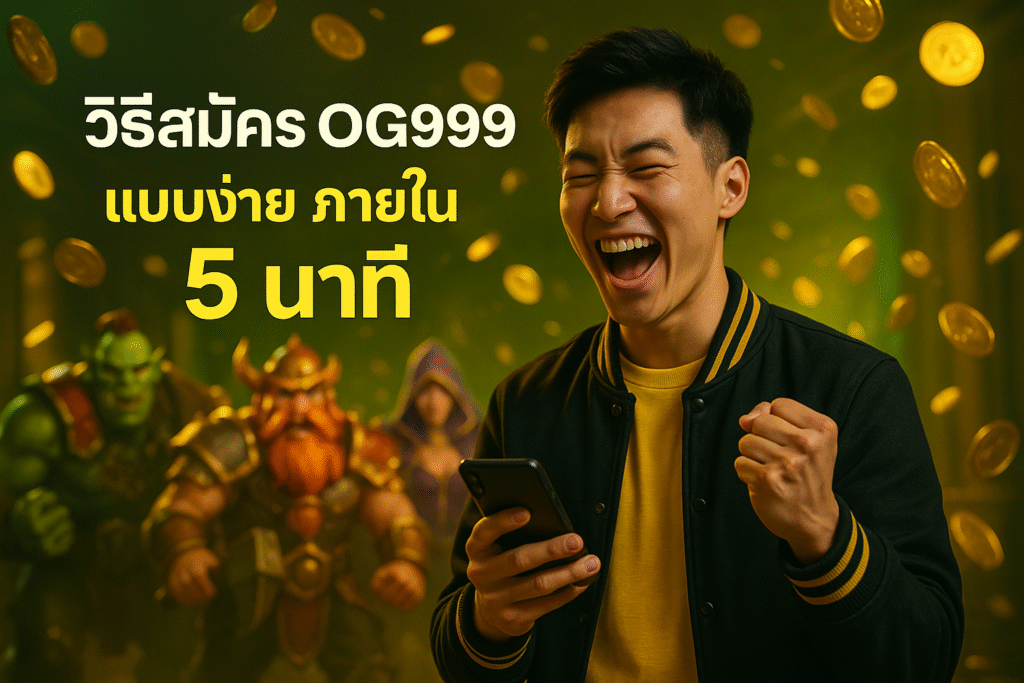 วิธีสมัคร OG999 แบบง่าย ภายใน 5 นาที